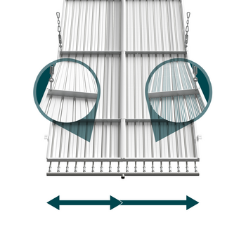 Cut-Out Zehnder ZFP Heating and cooling ceiling system Angled view