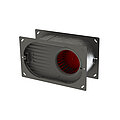 Cut-Out Zehnder ComfoDuct Activo S 60 Comfortable indoor ventilation Angled view