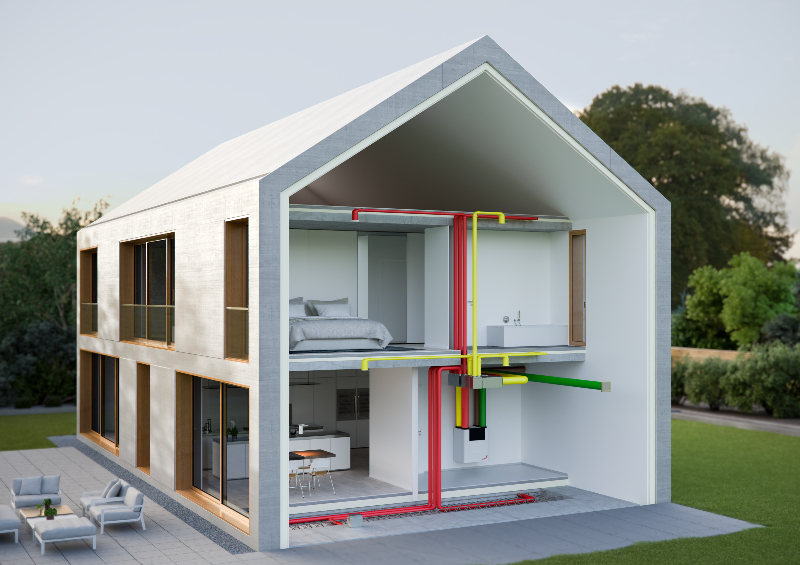 Hausgrafik Lüftungssystem