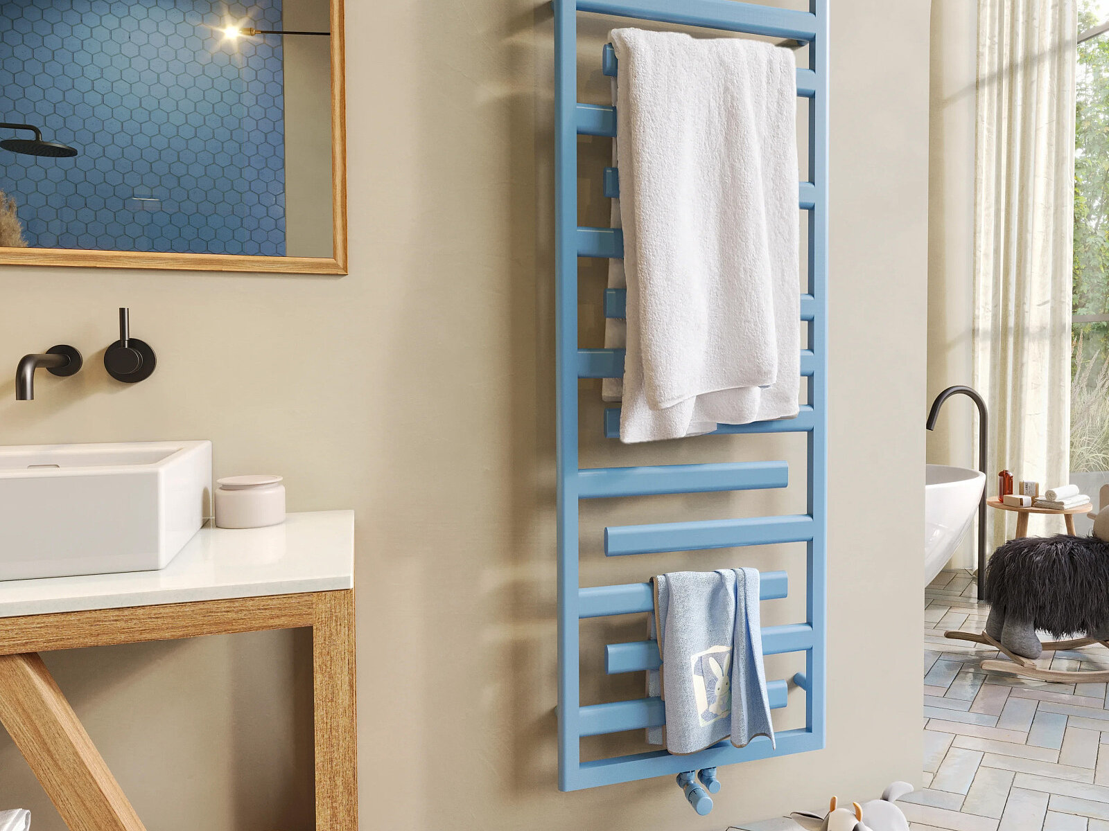Rendering Zehnder Tetris Decorative radiator 