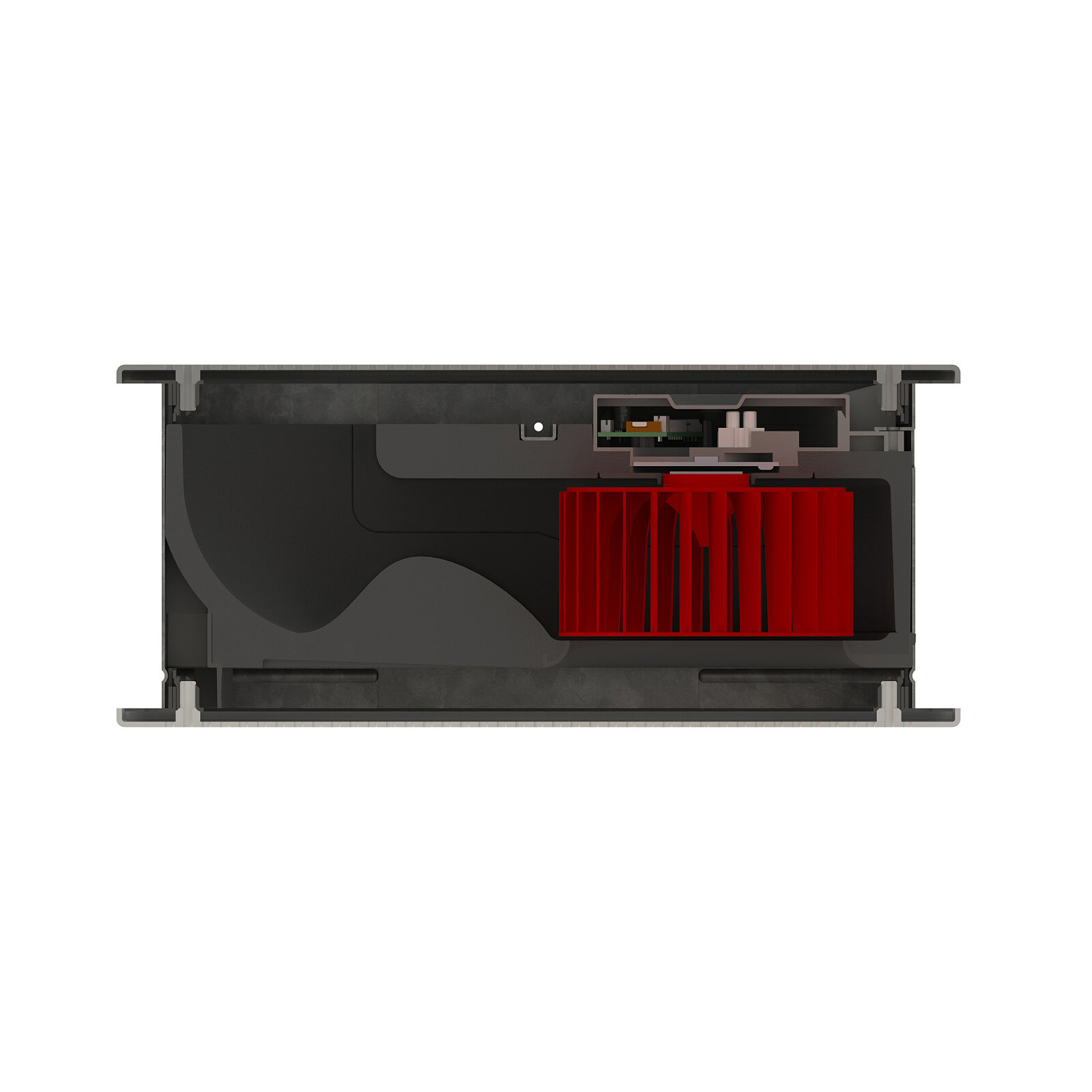Cut-Out Zehnder ComfoDuct Activo S 60 Comfortable indoor ventilation Angled view