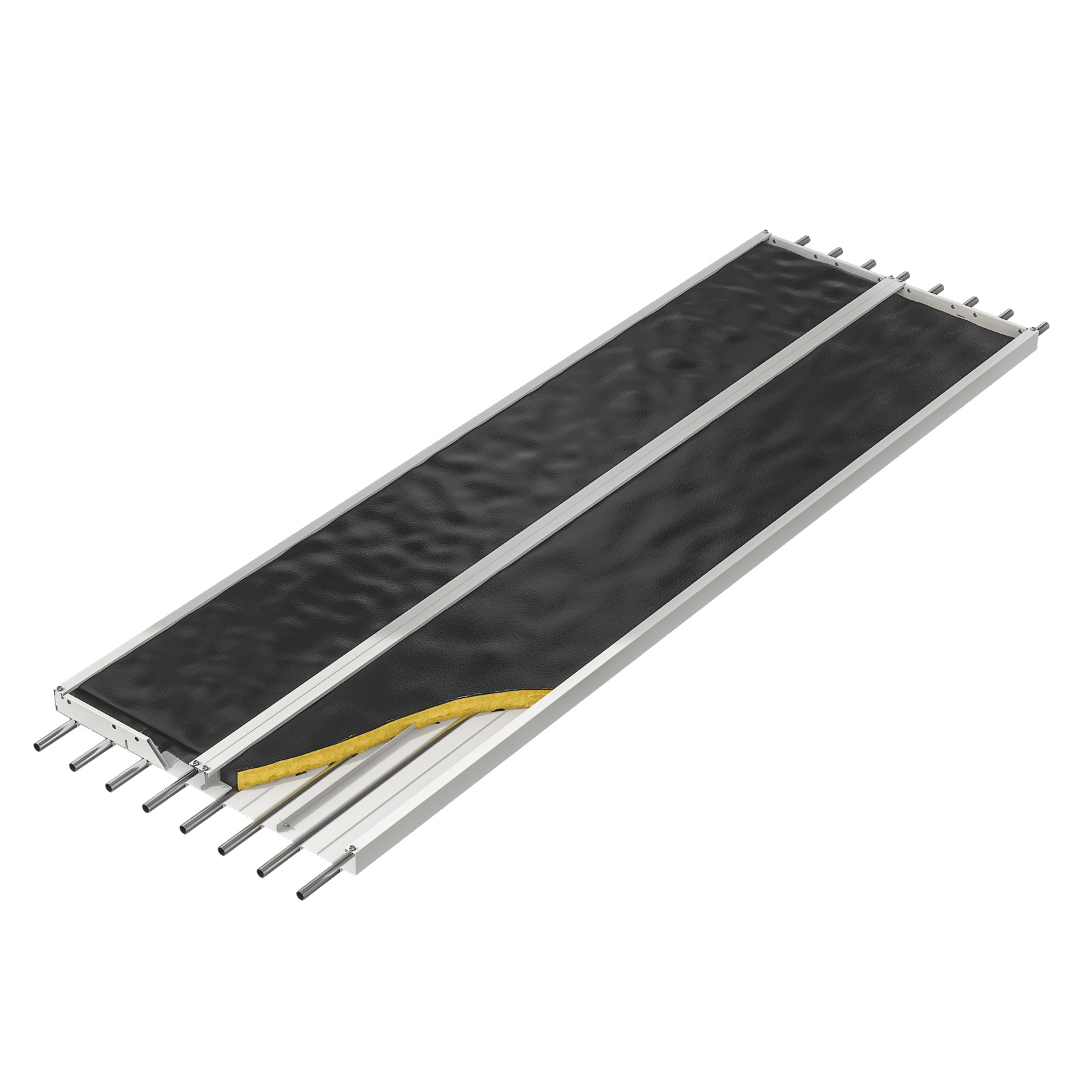 Cut-Out Zehnder ZFP Heating and cooling ceiling system Angled view