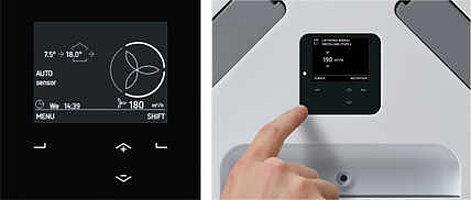 Ecran de l’appareil de ventilation