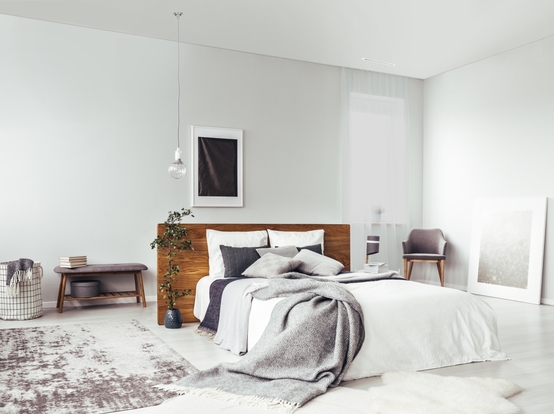 Camera da letto con Zehnder ComfoGrid Linea