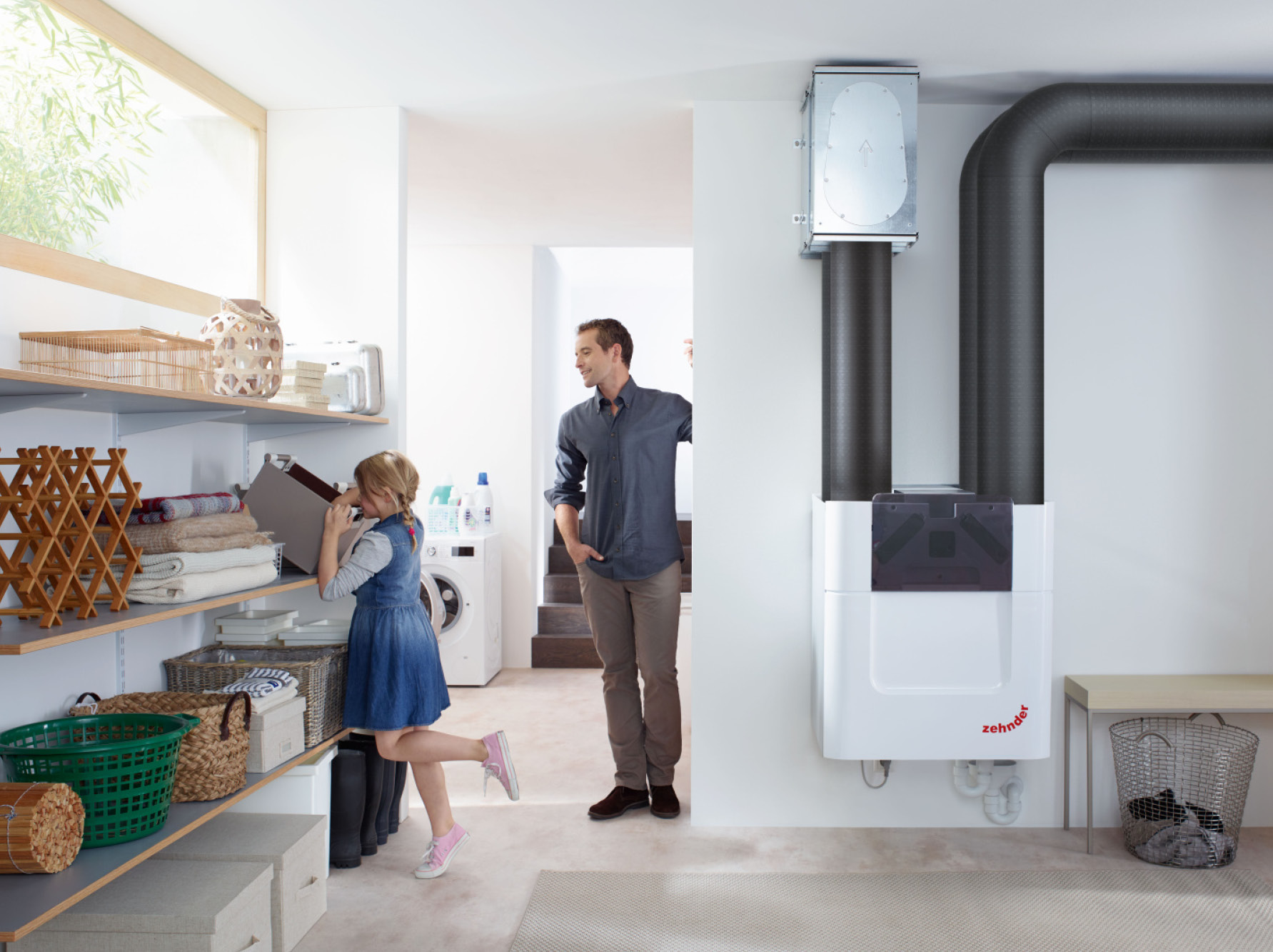 Apparecchio di ventilazione nel seminterrato